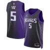 Bellissimo De'Aaron Fox Sacramento Kings Jordan Brand Unisex Swingman Jersey Statement Edition Purple per i devoti sostenitori
