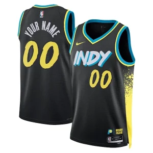 Splendido Indiana Pacers Nike Unisex 2023/24 Custom Swingman Jersey Black City Edition per i devoti sostenitori
