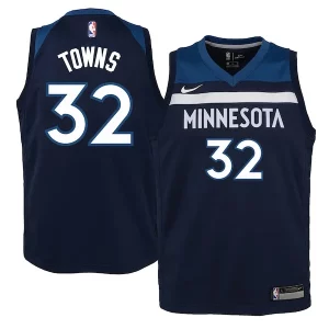 Versatile Incantevole Carino Karl Anthony Towns Minnesota Timberwolves Nike Youth Swingman Jersey Navy Icon Edition per i devoti sostenitori