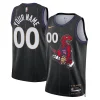 Incantevole Toronto Raptors Nike Unisex 2024/25 Custom Swingman Jersey City Edition Black per i devoti sostenitori