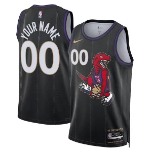 Incantevole Toronto Raptors Nike Unisex 2024/25 Custom Swingman Jersey City Edition Black per i devoti sostenitori
