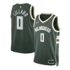 Fascinante Damian Lillard Milwaukee Bucks Nike Unisex Swingman Jersey Icon Edition Hunter Green per i devoti sostenitori