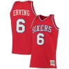 Elegante Julius Erving Philadelphia 76ers 1982/83 Big & Tall Hardwood Classics Swingman Jersey Red per i devoti sostenitori