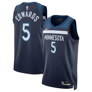 Fascinante Anthony Edwards Minnesota Timberwolves Nike Unisex Swingman Replica Jersey Icon Edition Navy per i devoti sostenitori