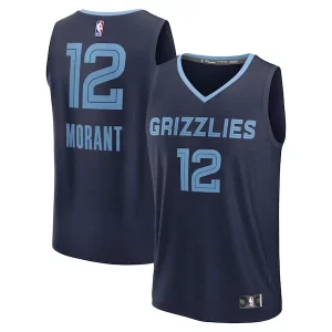 Incantevole Ottimo Fascinante Ja Morant Memphis Grizzlies Youth Fast Break Replica Player Jersey Icon Edition Navy per i devoti sostenitori