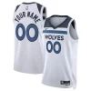 Fantastico Minnesota Timberwolves Nike Unisex Swingman Custom Jersey White Association Edition per i devoti sostenitori