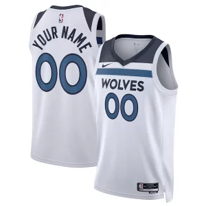 Fantastico Minnesota Timberwolves Nike Unisex Swingman Custom Jersey White Association Edition per i devoti sostenitori