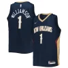 Accattivante Zion Williamson New Orleans Pelicans Nike Youth 2021/22 Diamond Swingman Jersey Icon Edition Navy per i devoti sostenitori