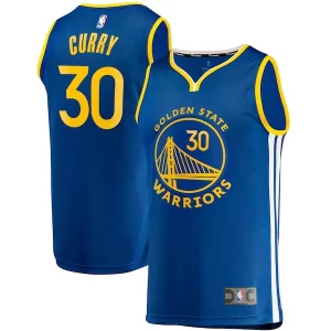 Eccezionale Magnifico Stephen Curry Golden State Warriors Fast Break Replica Jersey Icon Edition Royal per i devoti sostenitori