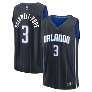 Moderno Fantastico Kentavious Caldwell Pope Orlando Magic Youth Fast Break Replica Player Jersey Icon Edition Black per i devoti sostenitori
