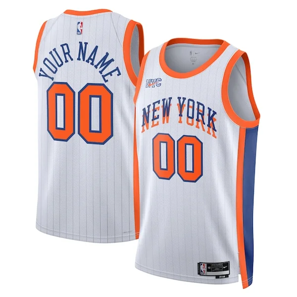Elegante Magnifico Fascinante New York Knicks Nike Unisex 2024/25 Custom Swingman Jersey City Edition White per i devoti sostenitori