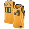 Ottimo Utah Jazz Nike Swingman Custom Jersey Statement Edition Gold per i devoti sostenitori