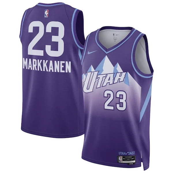 Gorgeous Ottimo Fantastico Lauri Markkanen Utah Jazz Nike Unisex 2024/25 Swingman Player Jersey City Edition Purple per i devoti sostenitori