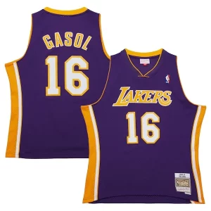 Prestigioso Incantevole Magnifico Pau Gasol Los Angeles Lakers 2009/10 Hardwood Classics Swingman Jersey Purple per i devoti sostenitori