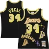 Versatile Magnifico Shaquille O'Neal Los Angeles Lakers 1996/97 Swingman Sidewalk Sketch Jersey Black per i devoti sostenitori
