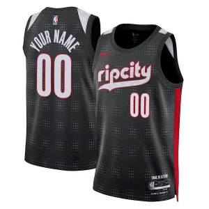 Meraviglioso Gorgeous Resistente Portland Trail Blazers Nike Unisex 2024/25 Custom Swingman Jersey City Edition Black per i devoti sostenitori