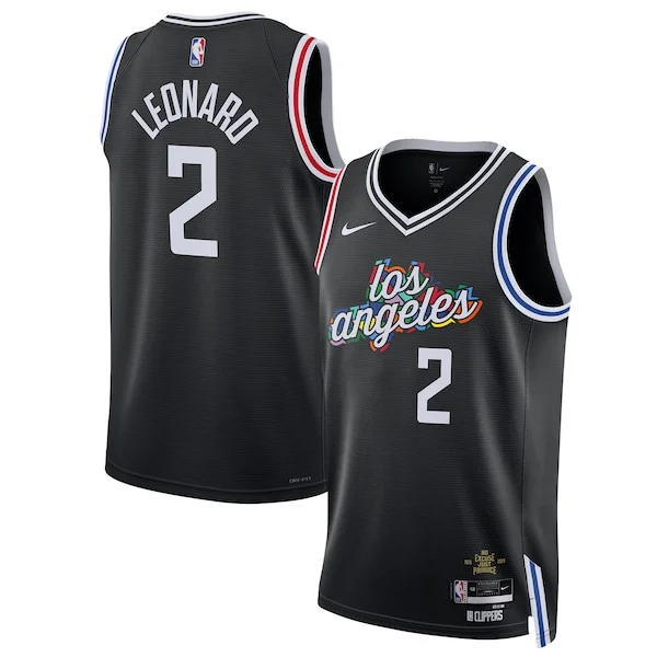 Trendy Ottimo Kawhi Leonard LA Clippers Nike Unisex 2022/23 Swingman Jersey City Edition Black per i devoti sostenitori